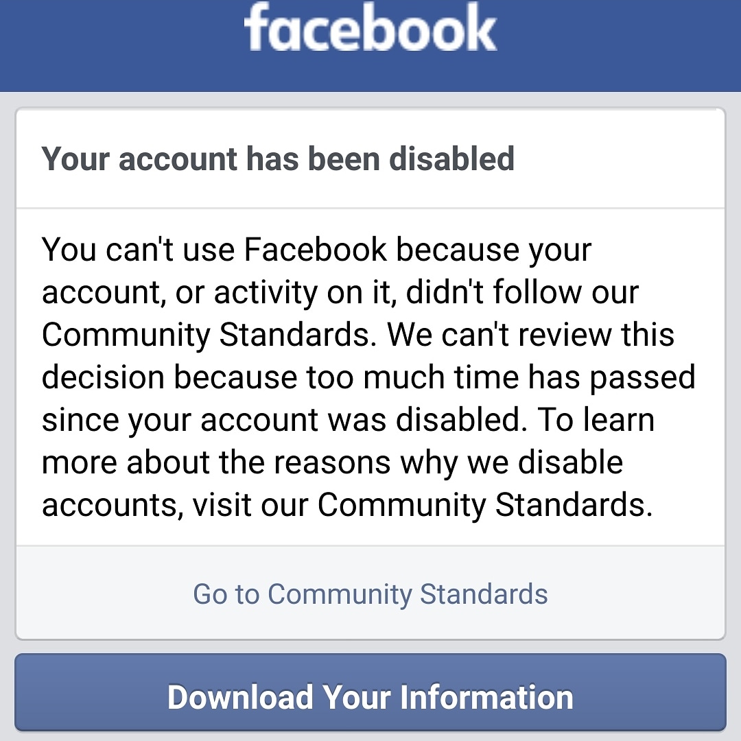 Reddit-A Facebook fiókodat felfüggesztettük