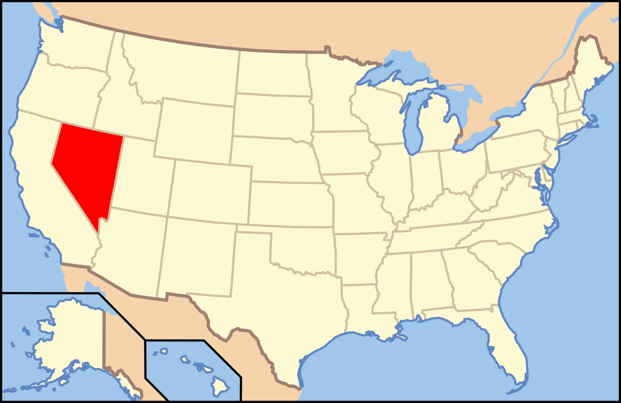 Wikipedia-Nevada állam az USA térképén
