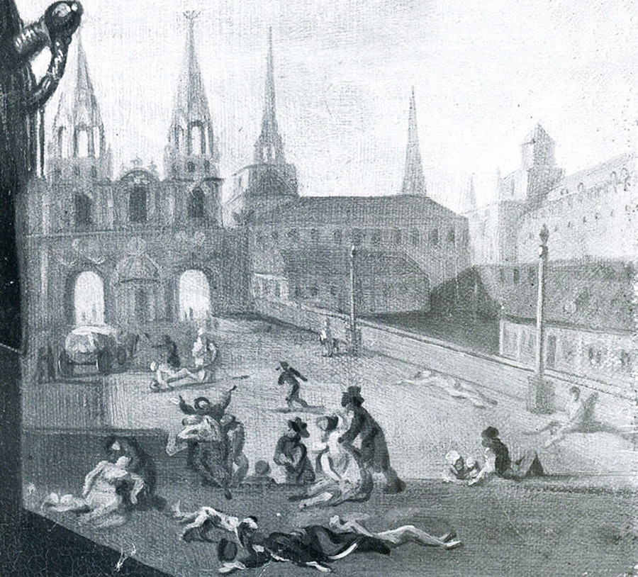 www.rbth.com-Bubópestis-járvány Moszkvában, 1771, Louis-Theodore Devilly festménye [1818-1886]