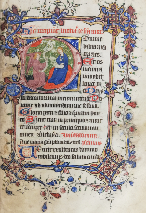 blogs.bl.uk/digitisedmanuscripts/-Mágikus ráolvasások az angol Book of Hours (Órák könyve) című kódexben (kb. 1410), a miniatúrákat Herman Scheerre-nek (kb. 1388–1422), flamand vagy német illuminátornak tulajdonítottak.