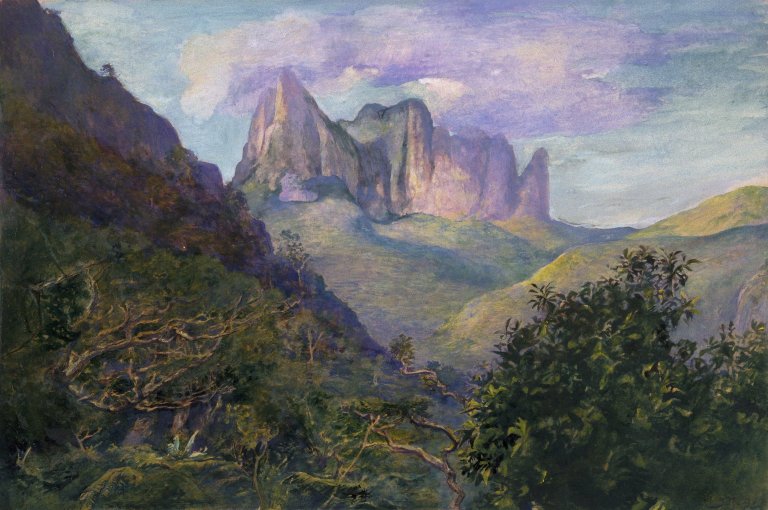 Wikipedia-A Diadem-hegy Tahitin, John LaFarge festménye, circa 1891, Brooklyn Museum