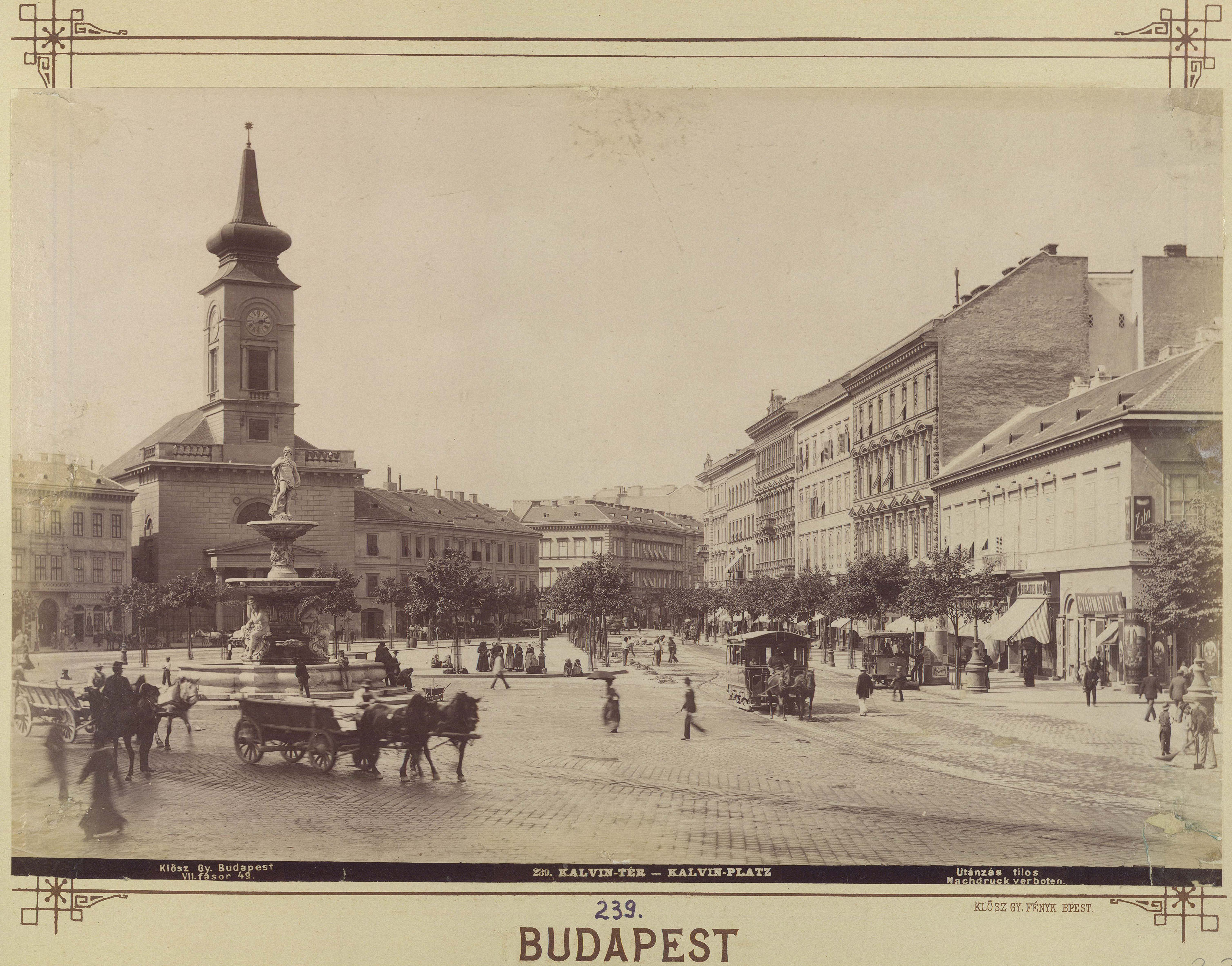 Fortepan/ Budapest Főváros Levéltára / Klösz György fényképei-Már el sem tudnánk képzelni, hogy lóvasúttal közlekedjünk Budapesten